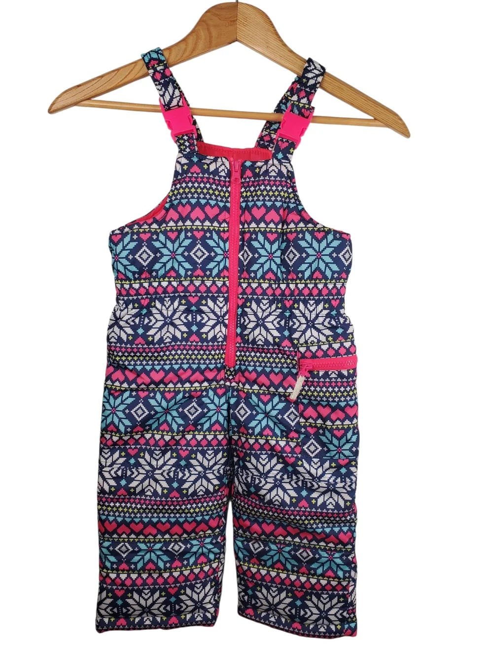Carter's Fair Isle Snow Bib Overalls 2T #350